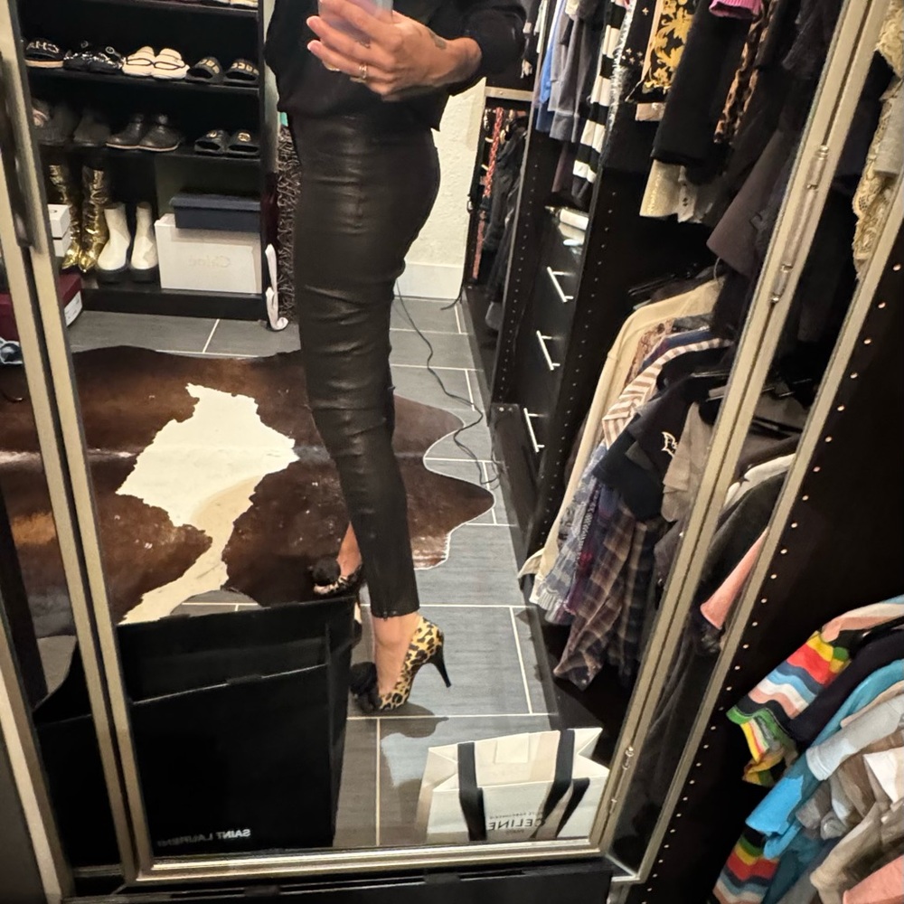 J Brand L8001 Stretch Leather Pant 27 NEW Mid Rise - Picture 9 of 12